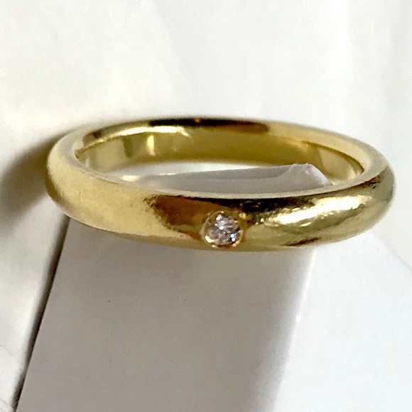 Tiffany & Co. Jewelry - 18k Gold and Diamond Tiffany & Co Stacking Ring by Peretti